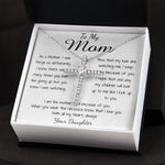 Mom Necklace - To Mom Necklace, Gorgeous Necklace for Mom from Daughter Mother's Day Gift Mother's Day CZ Cross Necklace