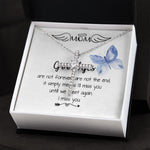 Mom Necklace - I'll Miss You Untill We Meet Again - Mother's Day Gift Mother's Day CZ Cross Necklace