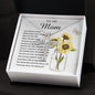 Mom Necklace Gift - To My Mom - You Mean The World For All You Do Mother's Day Necklace Mother's Day CZ Cross Necklace