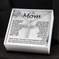 Mom Necklace -To My Mom - I Need To Say I Love You, Mom... I Do - Mother's Day Gift Mother's Day CZ Cross Necklace