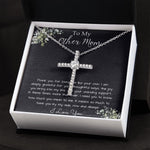 Bonus Mom Necklace, Gift To My Other Mother Necklace, Gift For Bonus Mom Second Mom Mother's Day CZ Cross Necklace