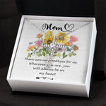 Mother Necklace - You Will Always Be In My Heart - Mother's Day Necklace Mother's Day CZ Cross Necklace