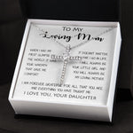 To My Loving Mom - Your Warmth Gve Me Comfort Mother's Day Gift Necklace Form Daughter Mother's Day CZ Cross Necklace