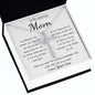 Mom Necklace - Gift for Mom from Son Mother's Day CZ Cross Necklace
