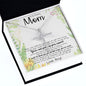 To My Amazing Mom Necklace From Son Little Boy You Taught Me Right Mom Birthday Gift For Her Mother's Day Necklace (1) Mother's Day CZ Cross Necklace