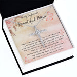 To My Boyfriend's Beautiful Mom Necklace - The Boy You Raised Into An Incredible Man - Necklace Gift For Boyfriend's Mom, Mother's Day Necklace Mother's Day CZ Cross Necklace