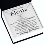 To My Loving Mom - Important Person In My Life Mother's Day Gift From Daughter Necklace Mother's Day CZ Cross Necklace
