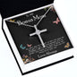 To My Bonus Mom Necklace Love Always Greatest Mother's Day Gift Necklace Mother's Day CZ Cross Necklace