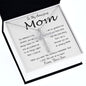 Mom Necklace - To Mom Necklace, Gift for Mom from Son Mother's Day CZ Cross Necklace