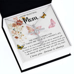 Mom Necklace Gift - To My Mom - Twists & Turns Gift Set Mom Necklace Mother's Day CZ Cross Necklace