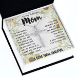 To My Mom - You Are The World Mother's Day Necklace Mother's Day CZ Cross Necklace