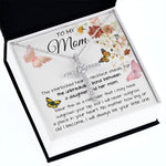 Mom Necklace Gift - To My Mom - Gift From Daughter - Mother's Day Necklace Mother's Day CZ Cross Necklace
