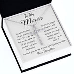 Mom Necklace - To Mom Necklace, Gorgeous Necklace for Mom from Daughter Mother's Day CZ Cross Necklace