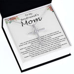 Mom Necklace, Mother-In-Law Necklace, Necklace Gift To My Boyfriend's Mom Gift, Future Mother-In-Law Necklace Mother's Day CZ Cross Necklace