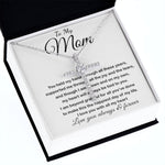 Mom Necklace - To My Mom - Love You Always And Forever Mother's Day CZ Cross Necklace