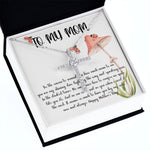 Mom Necklace, Gift Necklace For Mom Always Love You, Mother Necklace Mother's Day CZ Cross Necklace