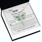 Mom Necklace Gift - Daughter Gift To Best Mom, You Gave Me The Wings To Fly Mom Necklace Mother's Day CZ Cross Necklace