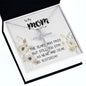 Mom Necklace Gift - Love You Always And Forever - Mother's Day Gift Mother's Day CZ Cross Necklace