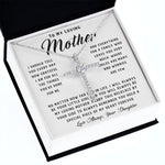 To My Loving Mother Necklace Where Are Smiles Are Many And Worries Are Few Gift For Her Mother's Day Necklace Mother's Day CZ Cross Necklace