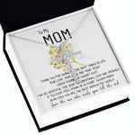 Mom Necklace Gift - To My Mom Necklace - Thank You For Giving Me The Best Things In Life Mother's Day CZ Cross Necklace