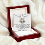 To My Mom - I Love You Mom, Mother's Day Necklace Mother's Day CZ Cross Necklace
