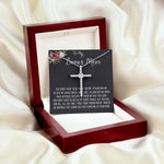 To My Bonus Mom Necklace, Thank You For Everything Mother's Day Gift For Mom Mother's Day CZ Cross Necklace