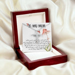 Mom Necklace, Gift Necklace For Mom Always Love You, Mother Necklace Mother's Day CZ Cross Necklace