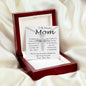 Mom Necklace - To Mom Necklace, Gift for Mom from Son Mother's Day CZ Cross Necklace