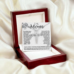 Mom Necklace -To My Mom - I Need To Say I Love You, Mom... I Do - Mother's Day Gift Mother's Day CZ Cross Necklace