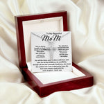 To My Beautiful Mom Necklace The Best Mom Anyone Could Wish For, Mother's Day Gift Necklace Mother's Day CZ Cross Necklace
