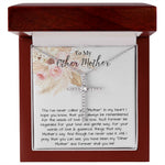 Bonus Mom Necklace, To My Other Mother Necklace, Gift For Second Mom, Mother-In-Law, Bonus Mom Mother's Day CZ Cross Necklace