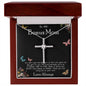 To My Bonus Mom Necklace Love Always Greatest Mother's Day Gift Necklace Mother's Day CZ Cross Necklace