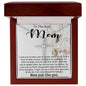 Mom Necklace, Best Mother's Day Gift - To My Mom Best Necklace Mother's Day CZ Cross Necklace