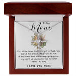To My Mom - I Love You Mom, Mother's Day Necklace Mother's Day CZ Cross Necklace