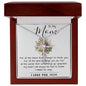 To My Mom - I Love You Mom, Mother's Day Necklace Mother's Day CZ Cross Necklace
