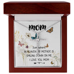 Mom Necklace Gift -Love You Always And Forever - Mother's Day Gift Mother's Day CZ Cross Necklace