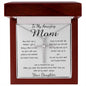 Mom Necklace - To My Amazing Mom Gorgeous Necklace for Mom from Daughter Mother's Day Gift Mother's Day CZ Cross Necklace
