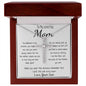 Mom Necklace - Gift for Mom from Son Mother's Day CZ Cross Necklace