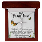 Stepmom Necklace, To My Bonus Mom Gift Neckalce, Thank For You Loving Me As Your Own Mother's Day CZ Cross Necklace
