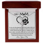 Mom Necklace - To My Dog Mom - Love You Always And Forever - Mother's Day Gift Mother's Day CZ Cross Necklace