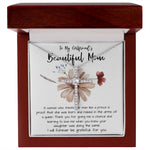 Mom Necklace Gift, To My Girlfriend's Mom Necklace, Gift For Girlfriend's Mom, Mother Of The Bride Mother's Day CZ Cross Necklace