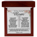 To my Amazing Mom Gift From Son Mother's Day Necklace Mother's Day CZ Cross Necklace