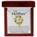 Mom Necklace, To My Mother Necklace Gift For Mom, Mother's Day Necklace From Daughter Son Mother's Day CZ Cross Necklace