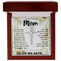 To My Mom - You Are The World Mother's Day Necklace Mother's Day CZ Cross Necklace
