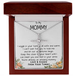 Mommy Necklace, To My Mommy Necklace, Gift For Mom To Be Necklace, Gift For First Time Mom, Expecting Mother Necklace, New Mom Necklace Gift Mother's Day CZ Cross Necklace