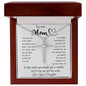 To My Mom - To The World You Maybe Just A Mother But To Me You Are The World Mother's Day Necklace Mother's Day CZ Cross Necklace