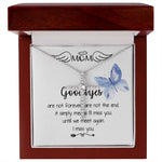 Mom Necklace - I'll Miss You Untill We Meet Again - Mother's Day Gift Mother's Day CZ Cross Necklace