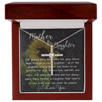 Mom Necklace Gift, Mothers's Day Necklace - Special Bond Mother's Day CZ Cross Necklace
