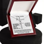 To My Loving Mom - Love Always Your Son Necklace Mother's Day CZ Cross Necklace