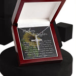 Mom Necklace Gift, Mothers's Day Necklace - Special Bond Mother's Day CZ Cross Necklace